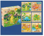 Montessori 6-in-1 Wooden Cube Puzzle Blocks