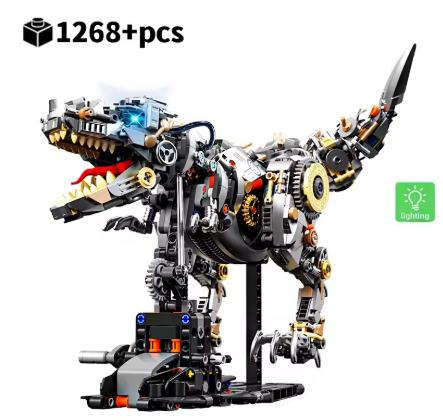 STEM Mechanical Jurassic Dinosaur Building Set – Motorized T-Rex Model