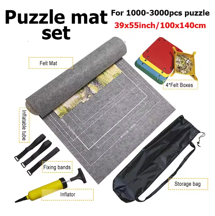 PuzzleRoll™ Storage Mat – Roll-Up Puzzle Saver for 1000–3000 Piece Puzzles