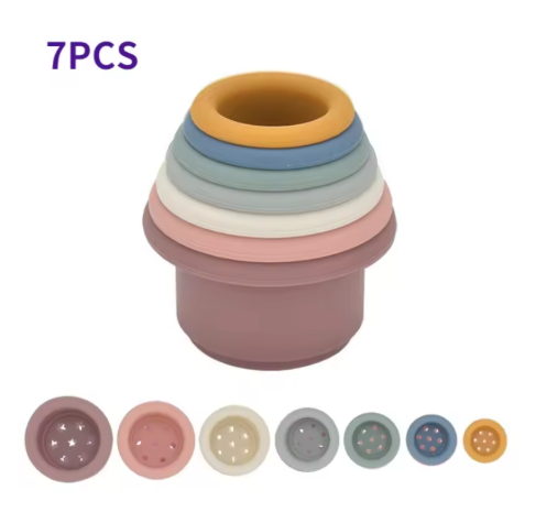 Silicone Stacking Cups – Montessori Sensory Learning Toy