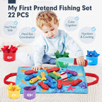 Montessori Cloth Fishing and Stacking Game
