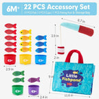 Montessori Cloth Fishing and Stacking Game