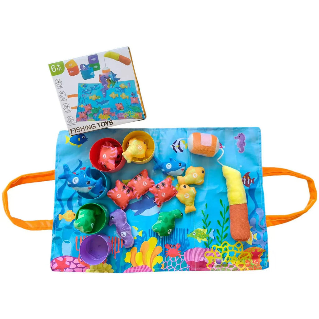 Montessori Cloth Fishing and Stacking Game