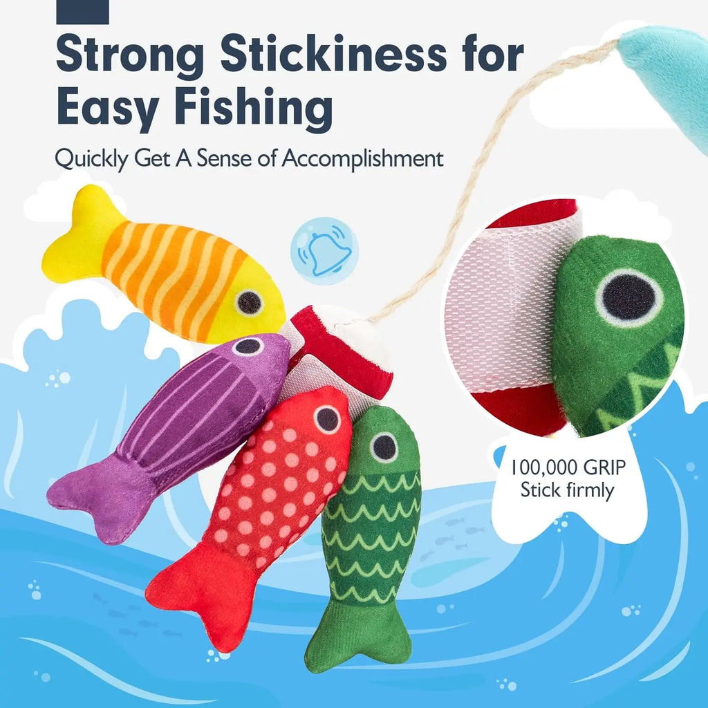 Montessori Cloth Fishing and Stacking Game