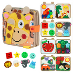 Montessori Giraffe Busy Board Quiet Book