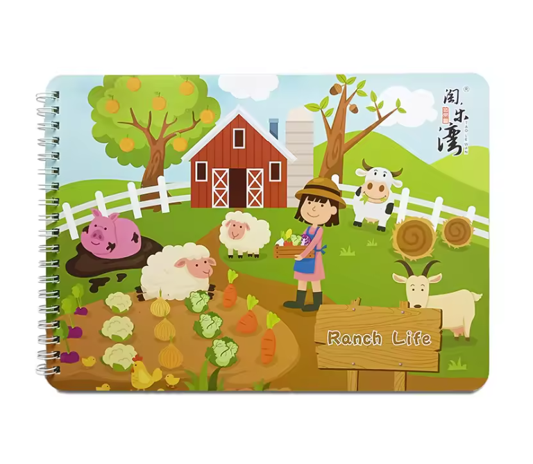 Montessori Quiet Busy Book Sticker & Matching Board