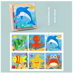 Montessori 6-in-1 Wooden Cube Puzzle Blocks