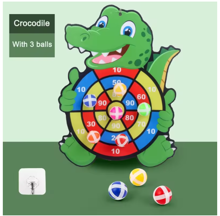 Kids Dart Board Set – Soft Sticky Ball Target Game