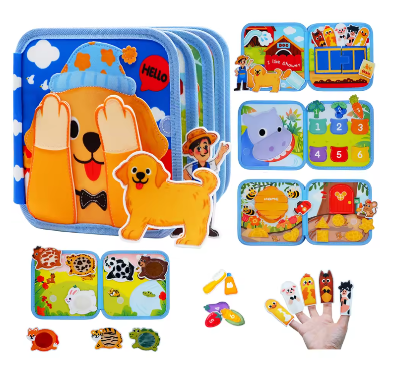 Montessori Giraffe Busy Board Quiet Book