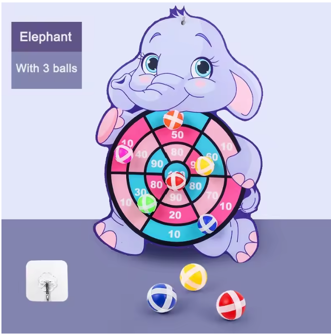 Kids Dart Board Set – Soft Sticky Ball Target Game