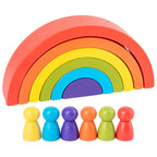 Rainbow Arch Montessori Wooden Building Blocks