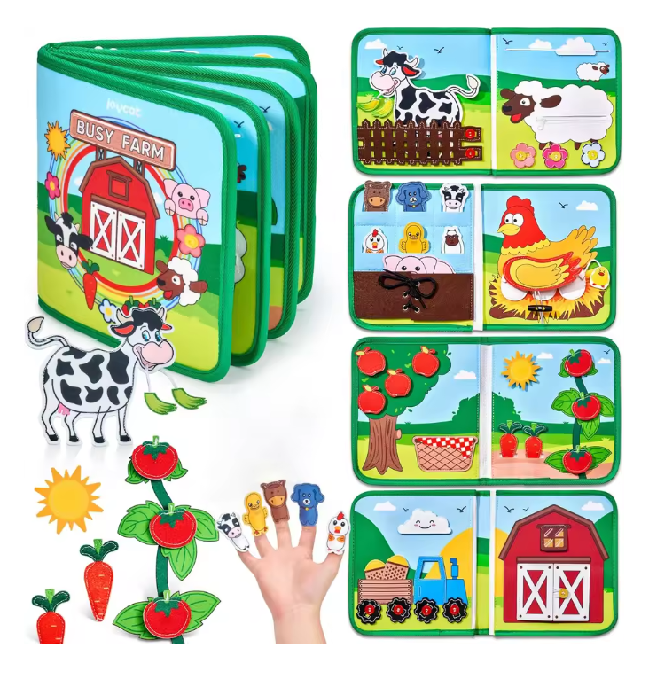 Montessori 3D Busy Book Story Cloth Activity Board