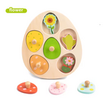 Montessori Wooden Dinosaur Egg Peg Jigsaw Puzzle
