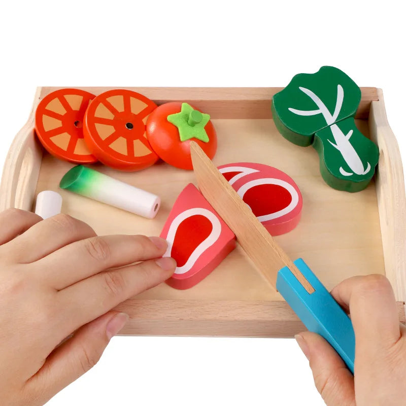 Wooden Cutting Fruit & Vegetable Playset, photo 2