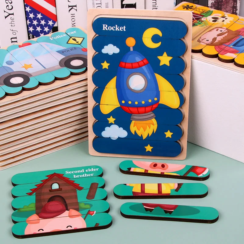 Wooden Two-Sided Strip Puzzle, photo 4