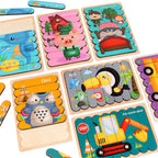 Wooden Two-Sided Strip Puzzle