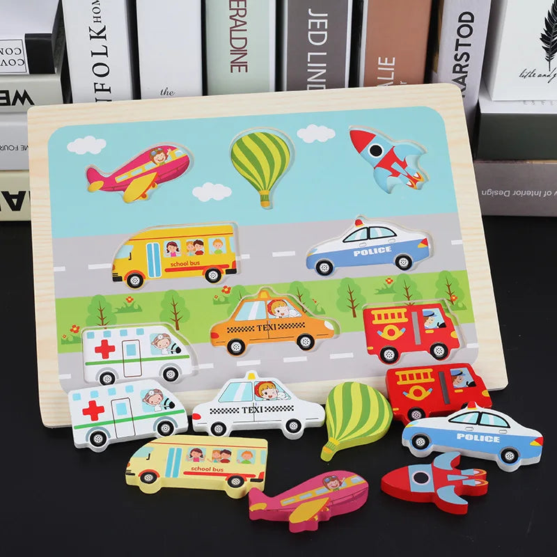 Wooden Cartoon Animals 3D Jigsaw Puzzle, photo 4