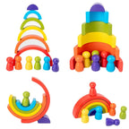 Rainbow Arch Montessori Wooden Building Blocks