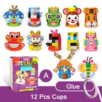 3D Paper Cup Animal Craft Kit (12 Cups)