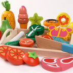 Wooden Cutting Fruit & Vegetable Playset, photo 3