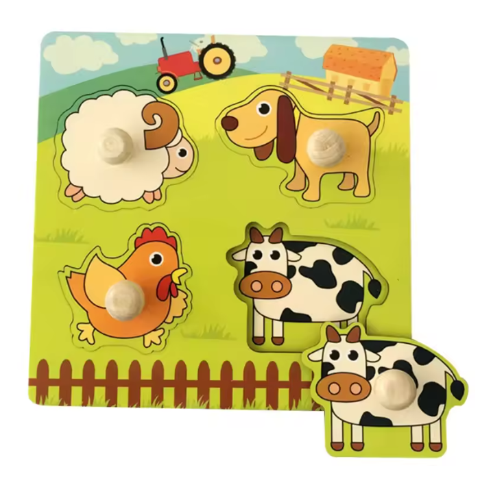 Montessori Wooden Puzzle Board for Toddlers