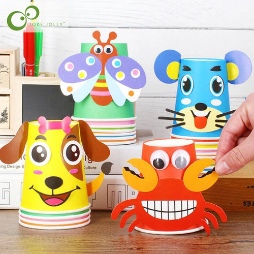 3D Paper Cup Animal Craft Kit (12 Cups)