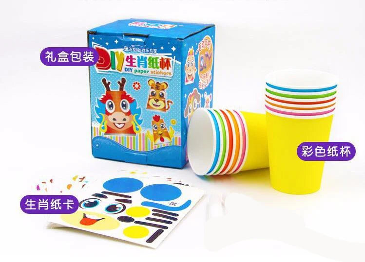 3D Paper Cup Animal Craft Kit (12 Cups)