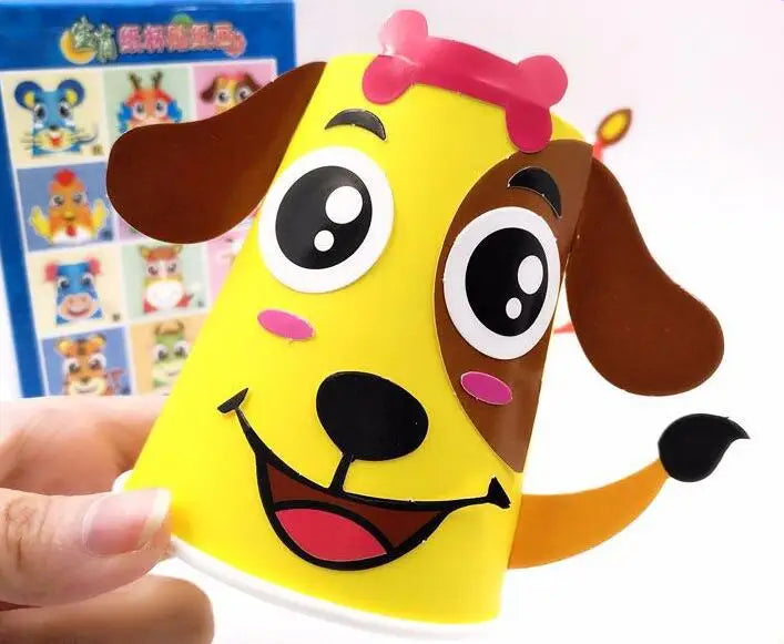 3D Paper Cup Animal Craft Kit (12 Cups)