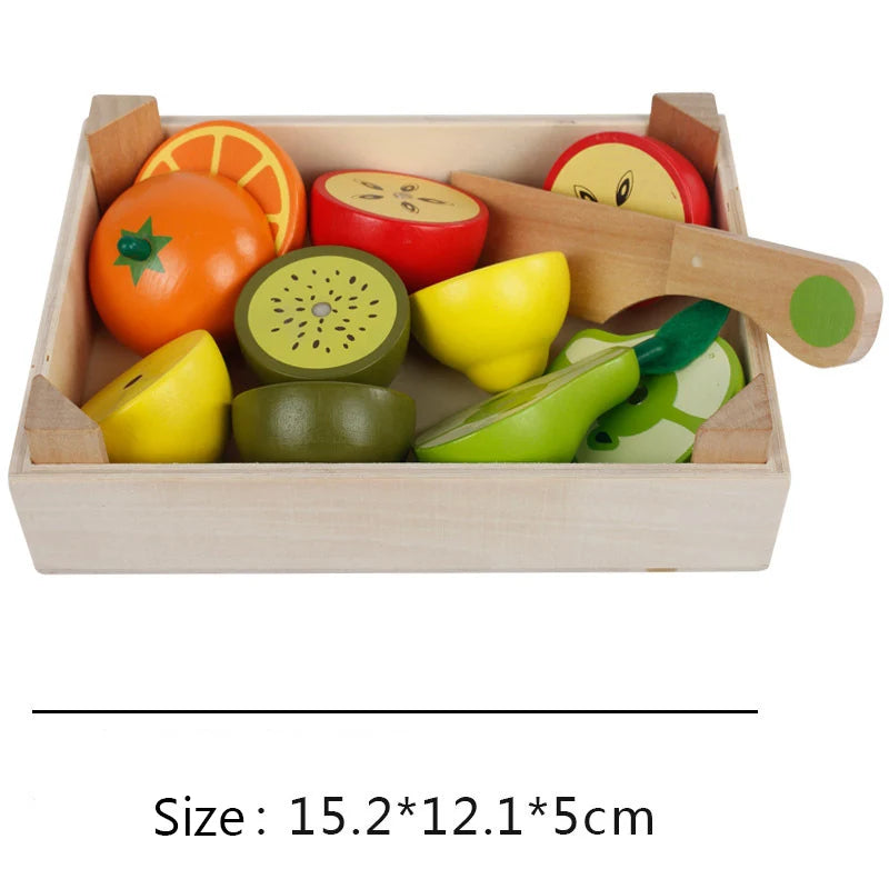 Wooden Cutting Fruit & Vegetable Playset