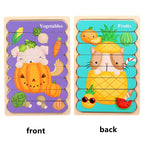 Wooden Two-Sided Strip Puzzle