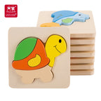 Wooden Multi-Animal Shaped Jigsaw Puzzle