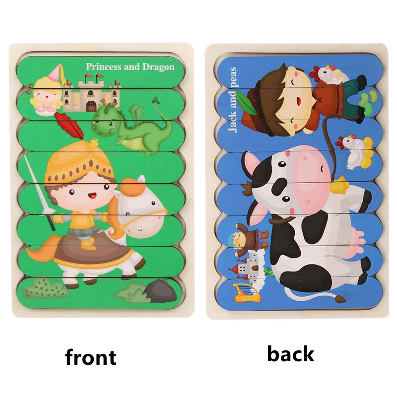 Wooden Two-Sided Strip Puzzle