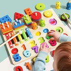 5-in-1 Montessori Wooden Column Board Game, photo 2