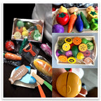 Wooden Cutting Fruit & Vegetable Playset