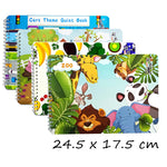 Montessori Quiet Busy Book Sticker & Matching Board