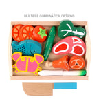 Wooden Cutting Fruit & Vegetable Playset