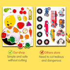 Montessori Quiet Busy Book Sticker & Matching Board