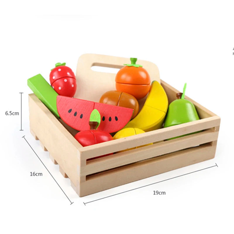 Wooden Cutting Fruit & Vegetable Playset