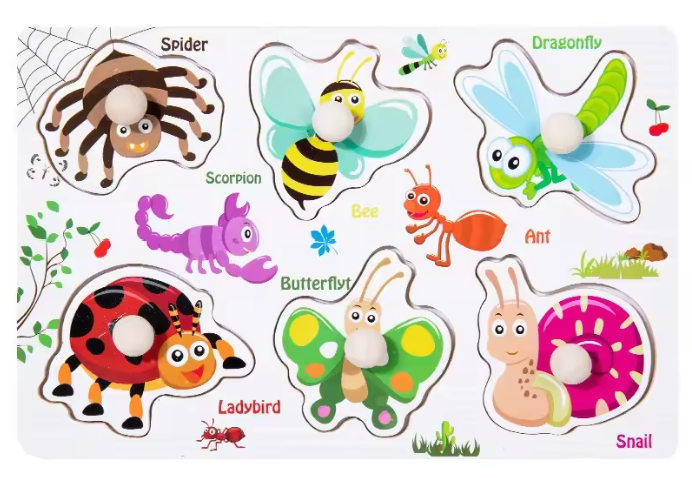 Montessori Wooden Puzzle Board for Toddlers