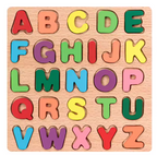 Wooden Alphabet & Number Puzzle Board