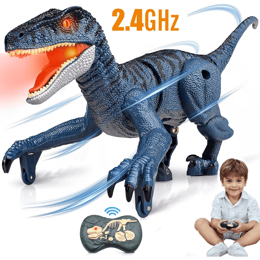 Lvelia Robot Dinosaur Toy – Remote Control Walking & Dancing T-Rex with Lights & Sounds