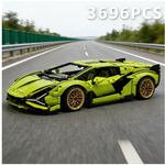 Technical SuperCar Assembly Building Set – 3696 Pieces Advanced Brick Model