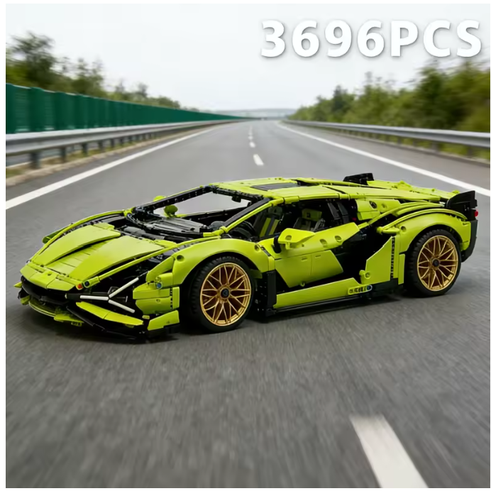 Technical SuperCar Assembly Building Set – 3696 Pieces Advanced Brick Model