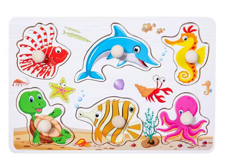 Montessori Wooden Puzzle Board for Toddlers
