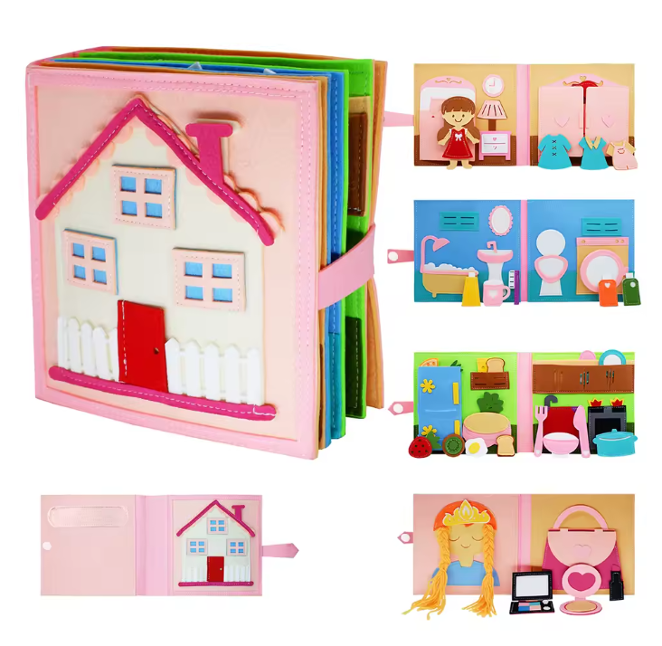 Montessori 3D Busy Book Story Cloth Activity Board