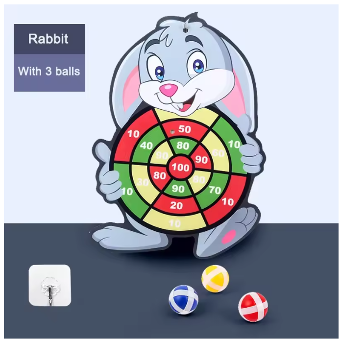 Kids Dart Board Set – Soft Sticky Ball Target Game