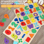 Wooden Alphanumeric Cognitive Puzzle Board