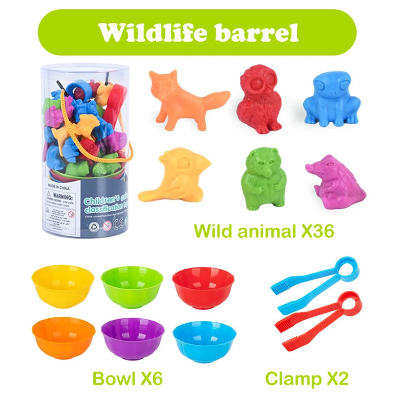 Animal Counting & Sorting Learning Toy – Early Education Classification Set