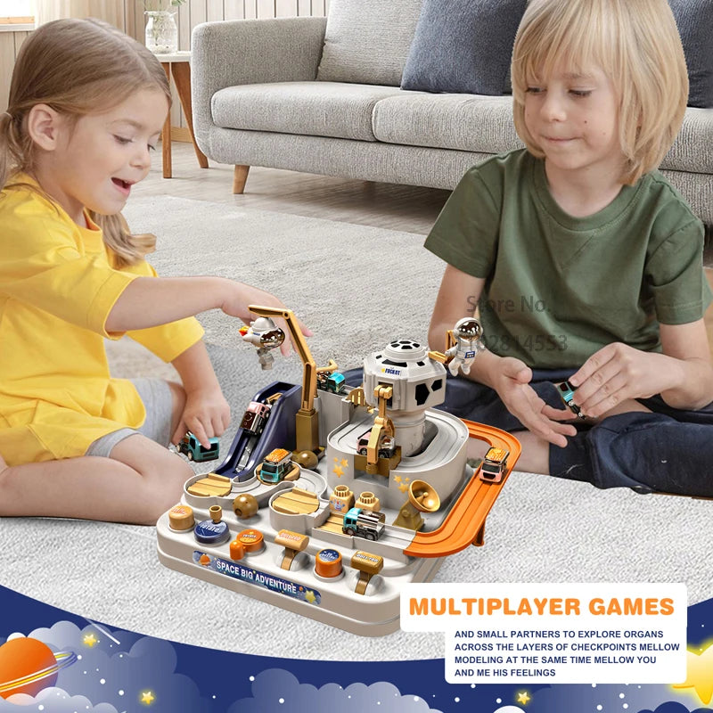 Track Car Parking Playset