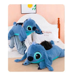 Blue Puppy Stitch Plush Long Pillow Toy